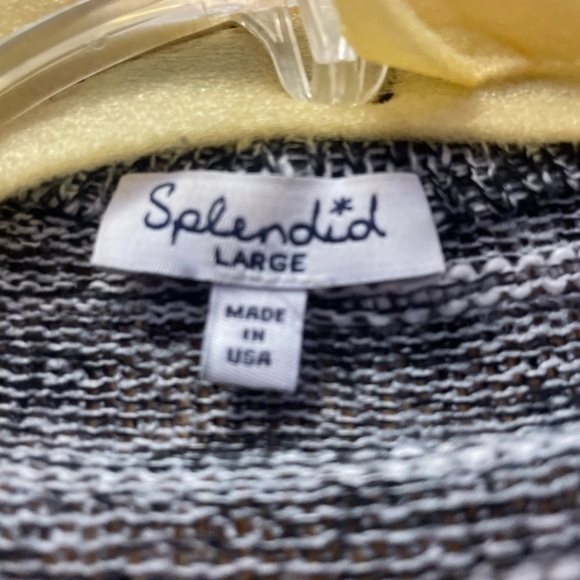 Splendid White and Grey Long Cardigan Sweater Size Large - Picture 5 of 5